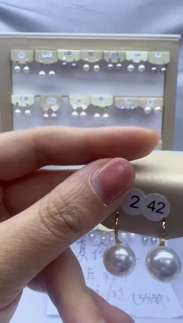 【闪购商品】淡水珍珠耳饰银S925镶嵌242