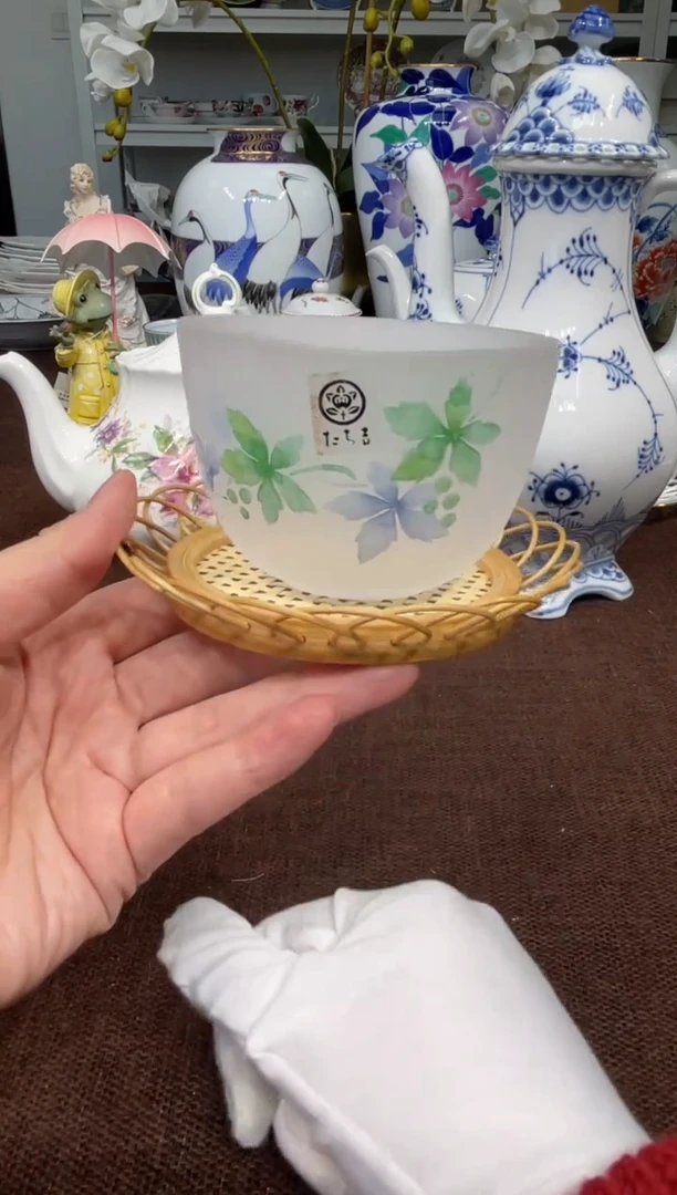 【闪购商品】橘吉琉璃杯+藤编杯垫（除夕福利价）