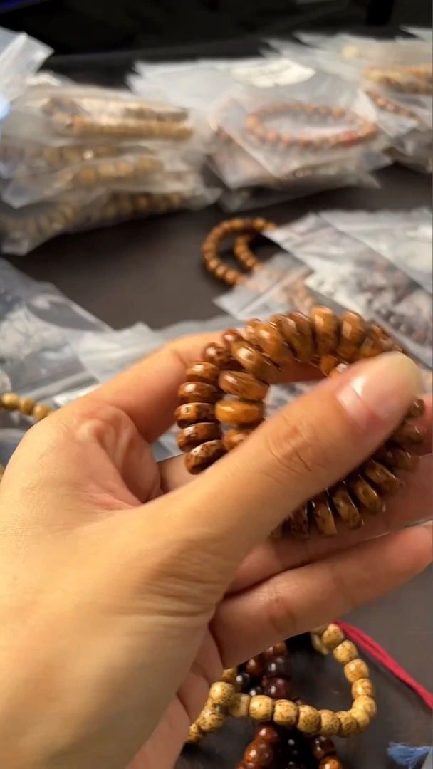 手串星月菩提精工级浅珀药片11*5手串