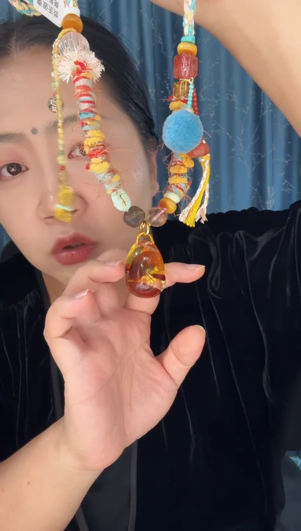 琥珀（花珀）项链未镶嵌花珀项链