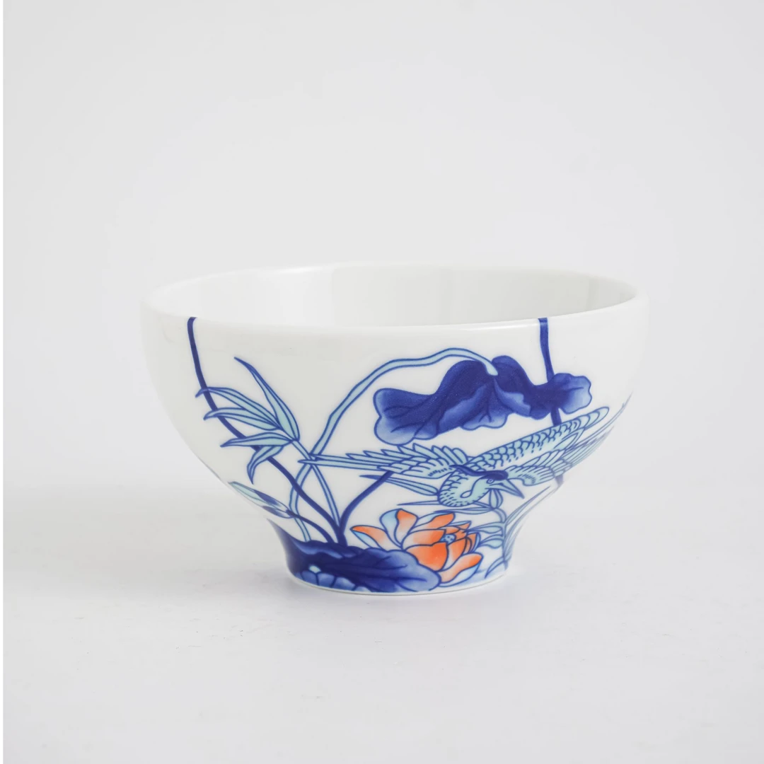 【夏日小酌】一切美好/《菡萏》 12.6CM 米饭碗 高温釉中