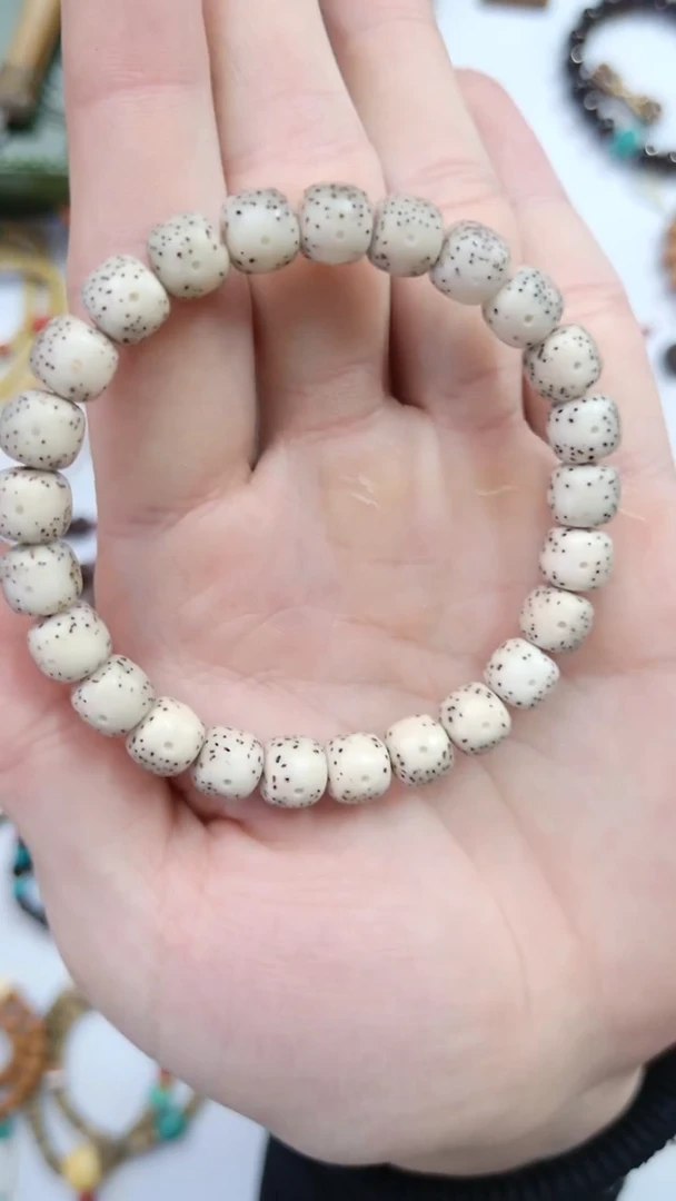 手串星月菩提灰包白正月超大留白货头9*8mm