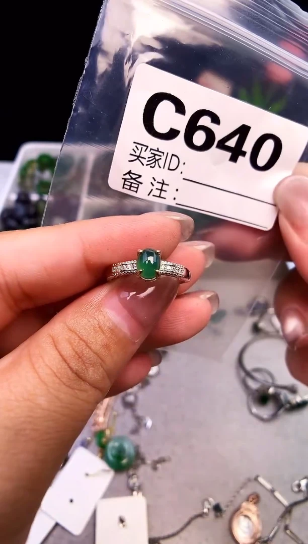 吊坠(不含链)银S925镶嵌翡翠1