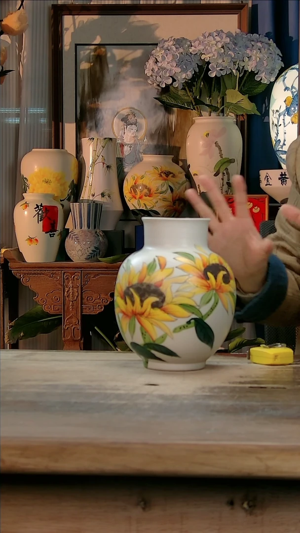 【闪购商品】瓷片景德镇纯手工釉下彩精品花瓶