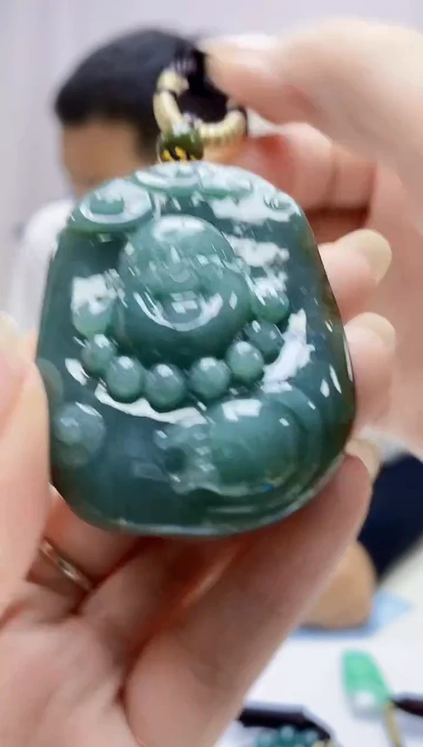 定制翡翠未镶嵌4898DD-毛货挂件8