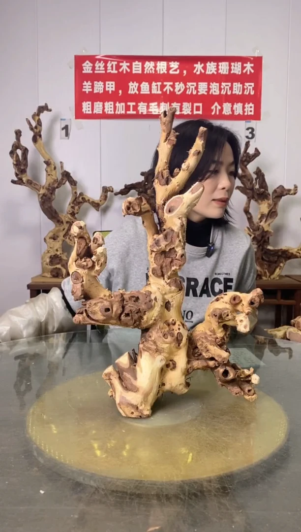 【闪购商品】香榧木金丝红木 羊蹄甲