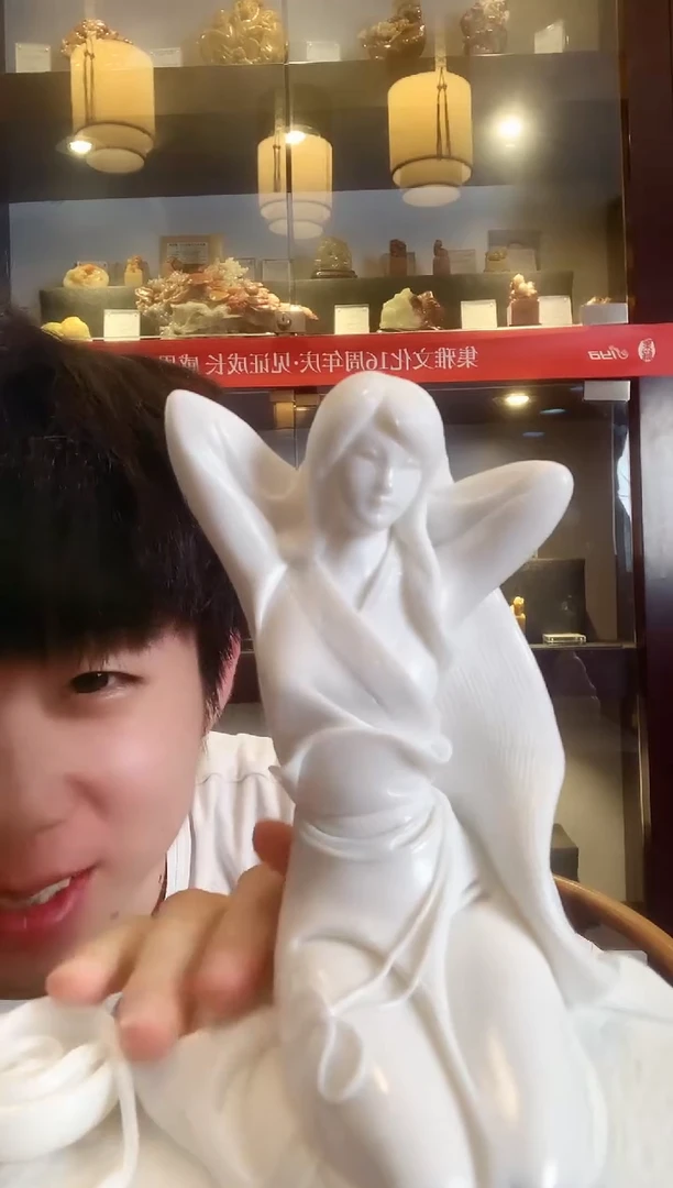 摆件德化白瓷柯宏荣跟陈桂玉老师的西子浣纱高度19公分