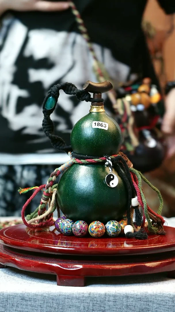 大漆酒葫芦送底座漏斗1863