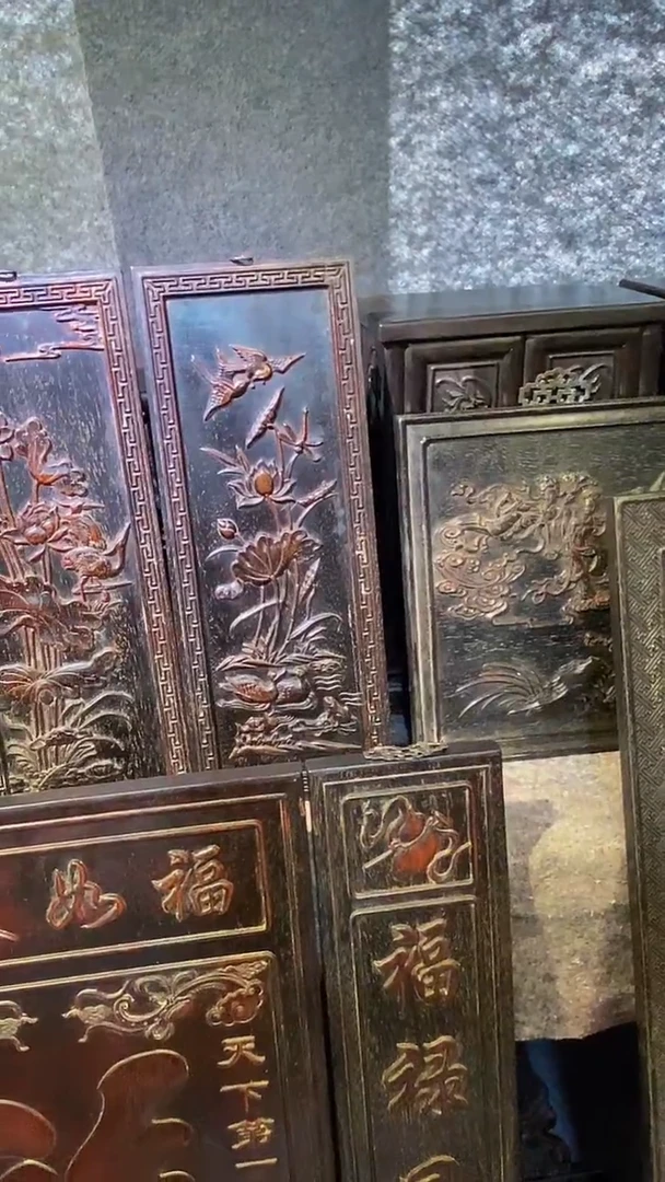 木?****?紫檀雕刻板一物一拍