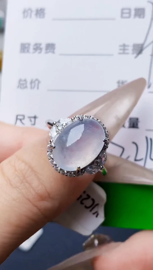 银S925镶嵌戒指翡翠2213