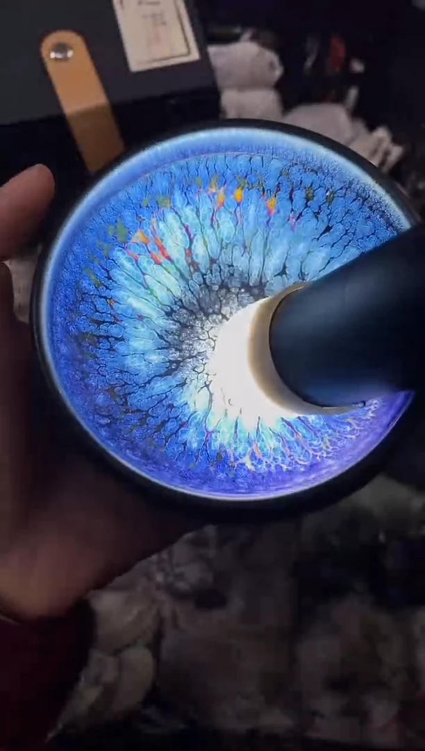 【闪购商品】茶盏空谷幽兰 盏三疯建盏茶器