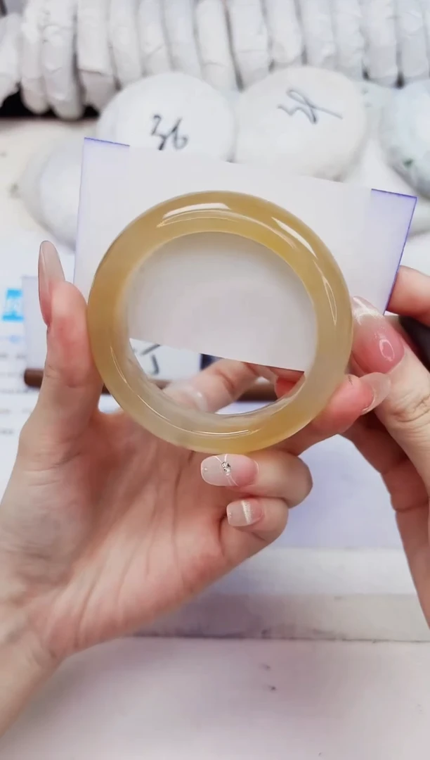 石英质玉手镯未镶嵌348-财气镯-圈口54