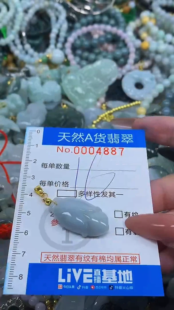 颈饰未镶嵌翡翠净货挂件-4887