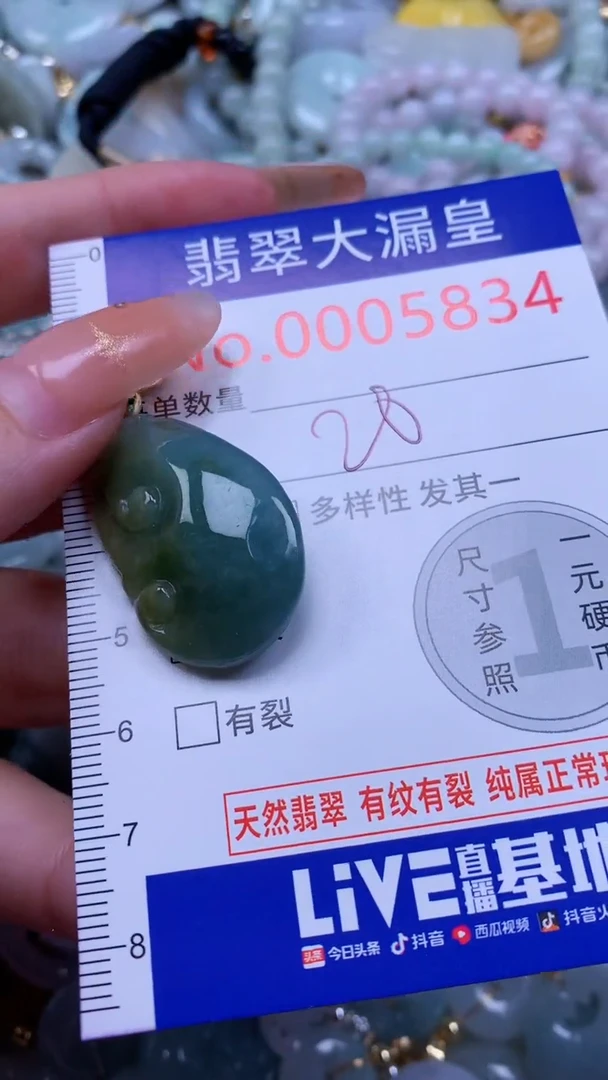 翡翠未镶嵌吊坠(不含链)5834