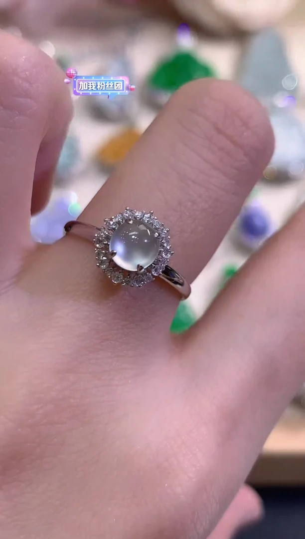 18K金镶嵌戒指翡翠秋日珠宝Q94