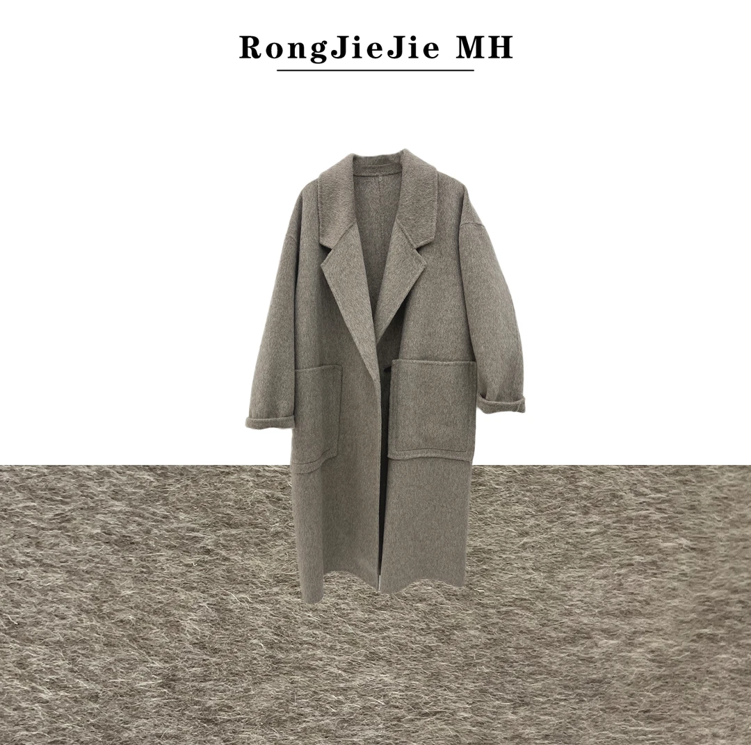容姐姐-29151/反季2025羊驼+羊毛高端宽松大口袋双面羊毛大衣2