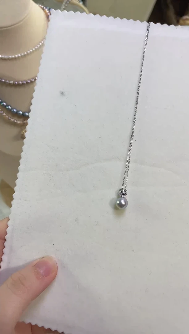吊坠(赠链)银S925镶嵌海水珍珠吊坠