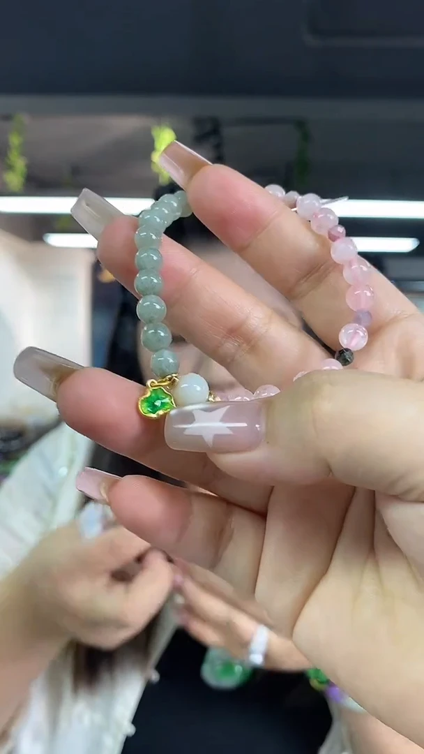 水晶手链未镶嵌多样性发其一颜色微差