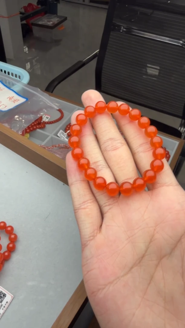 未镶嵌手链南红玛瑙冰红