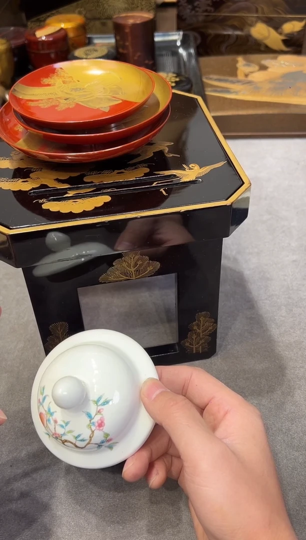 高肉金 天目盏+杯台