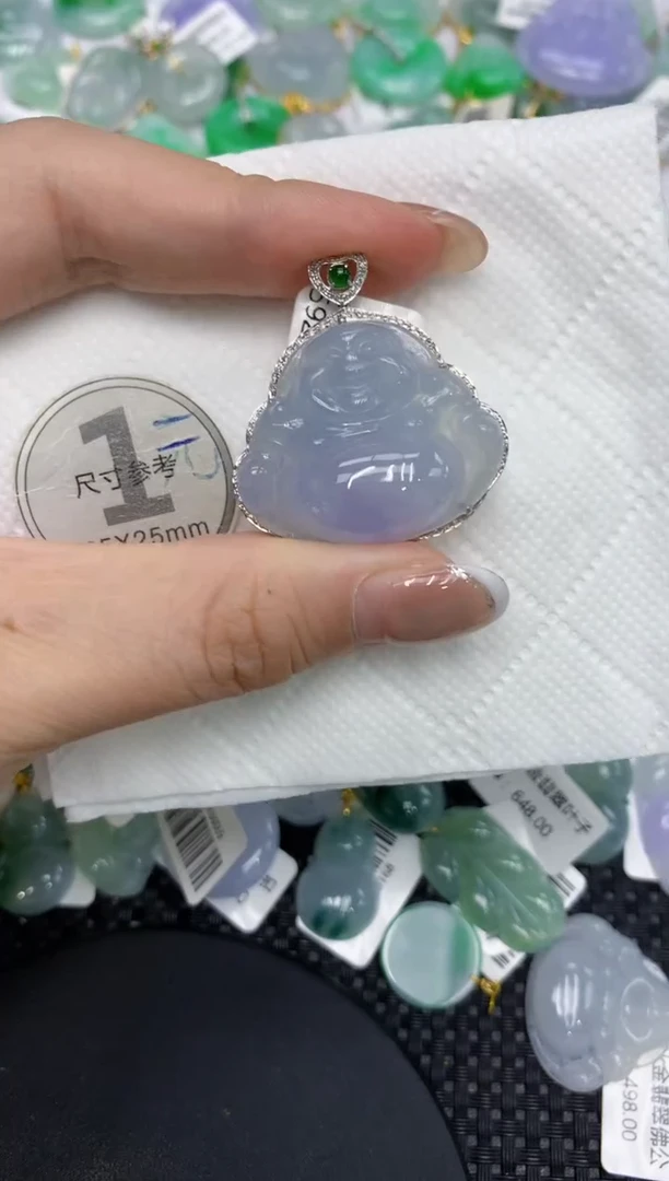颈饰18K金镶嵌翡翠111111