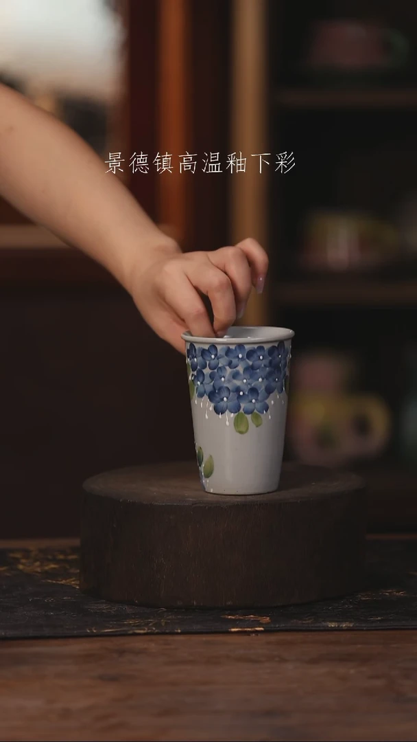 陶瓷景德镇高温釉下手绘陶瓷485