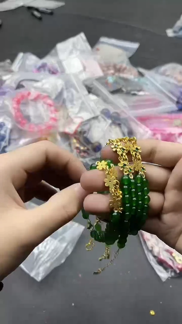 【闪购商品】翡翠颈饰18K金镶嵌448手串