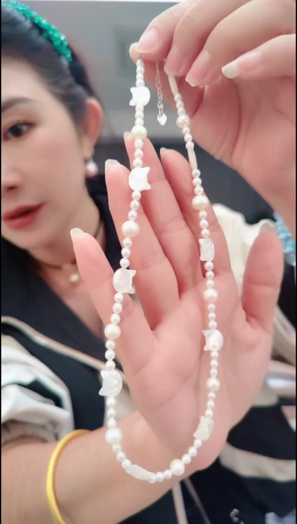 颈饰合金淡水珍珠2761白猫珍珠项链