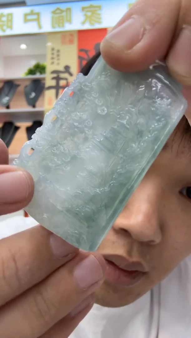 【闪购商品】翡翠颈饰未镶嵌天然翡翠A货孤品一件