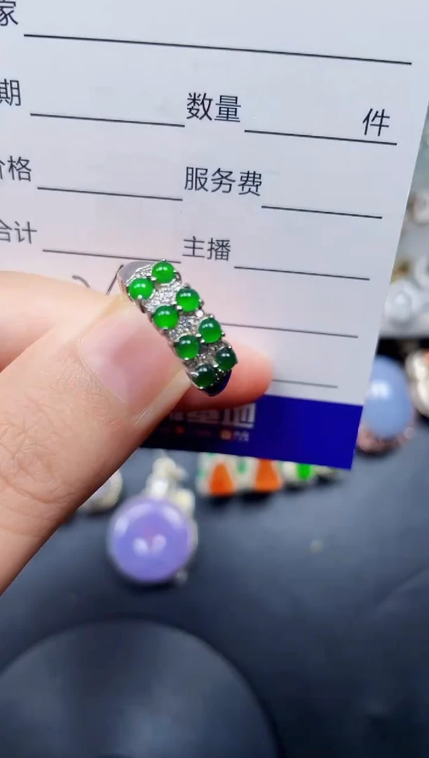 银S925镶嵌戒指翡翠26