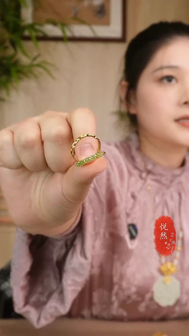 合金锆石双圈戒指