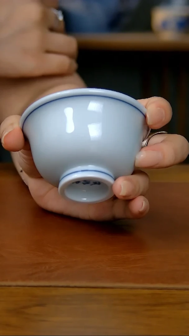 陶瓷白胎小压手杯（柴窑）