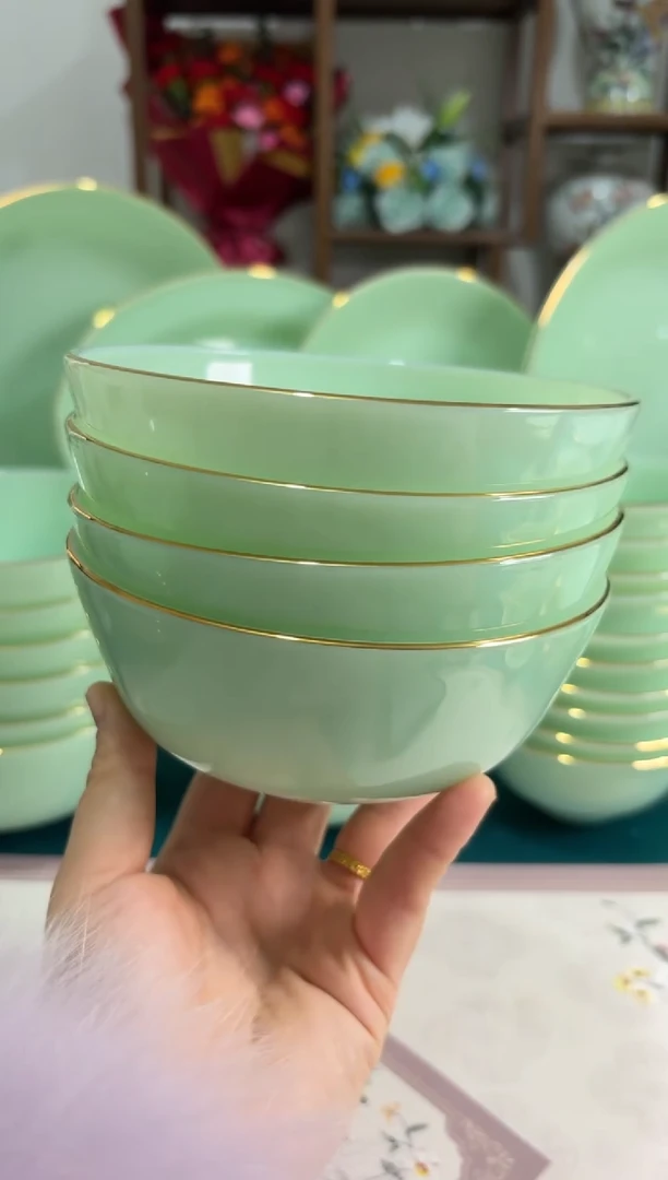 5.5英寸玉瓷碗4个口径13.8厘米