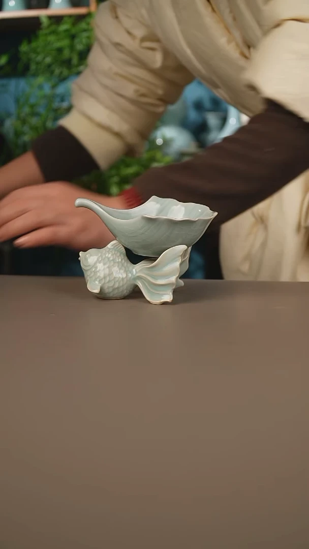 仿古金鱼茶漏
