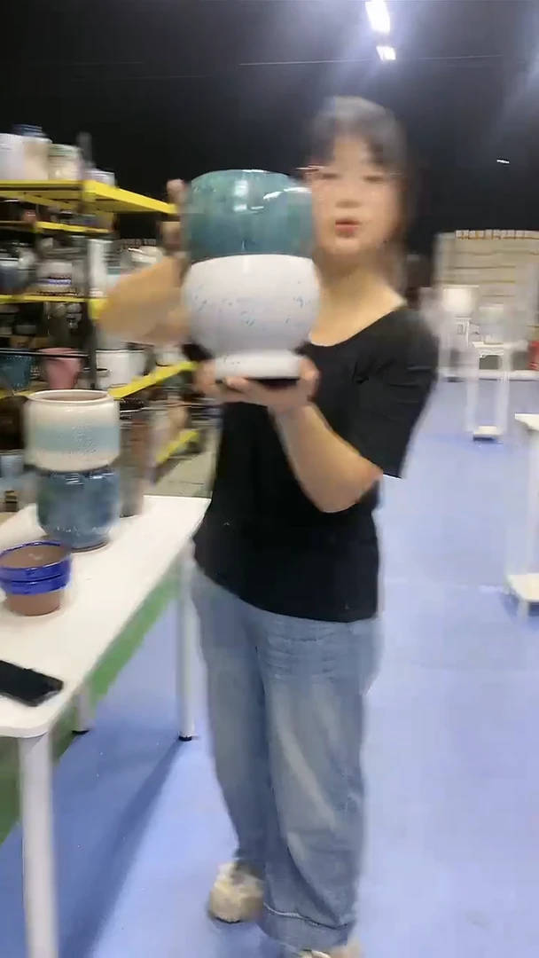 宜兴紫砂粗陶花盆