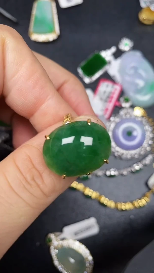 银S925镶嵌戒指翡翠1630