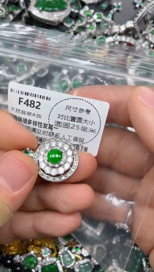 颈饰未镶嵌翡翠F482吊坠