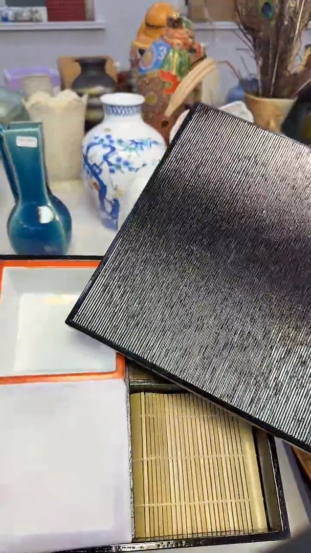 632橘吉木胎大漆寿司盒