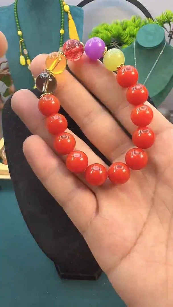 翡翠14K金镶嵌颈饰S418