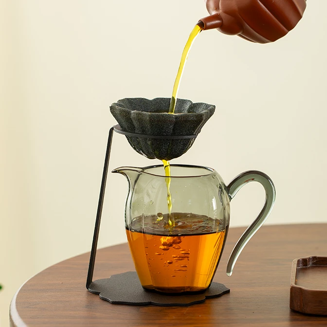 家用高端创意茶漏神器无孔茶滤实现茶水分离泡茶必备手工高档陶瓷