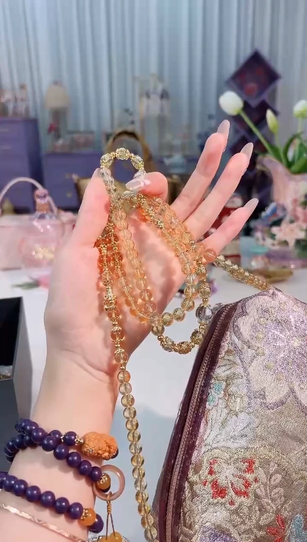 黄水晶 包链如图 ----