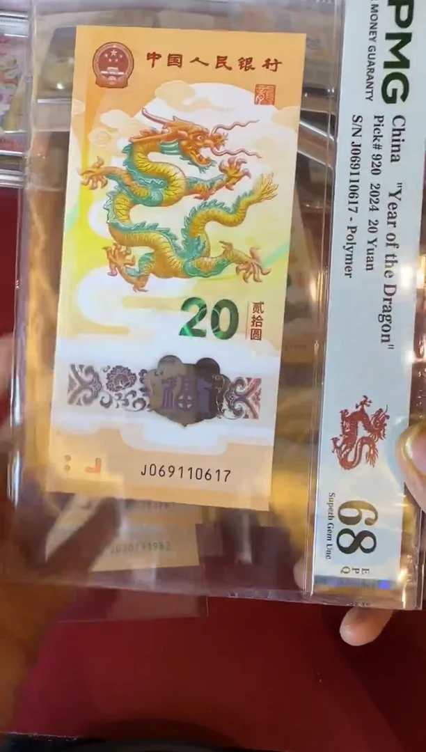 塑料2024 龙钞 单张  069110617