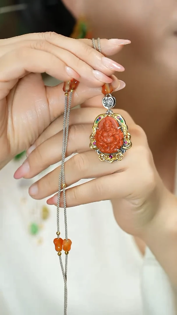 【闪购商品】南红玛瑙项链银S925镶嵌支持48小时鉴赏