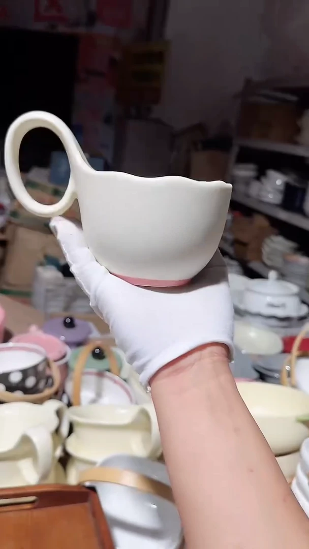 碗大手柄杯子微瑕 凑满20元包邮