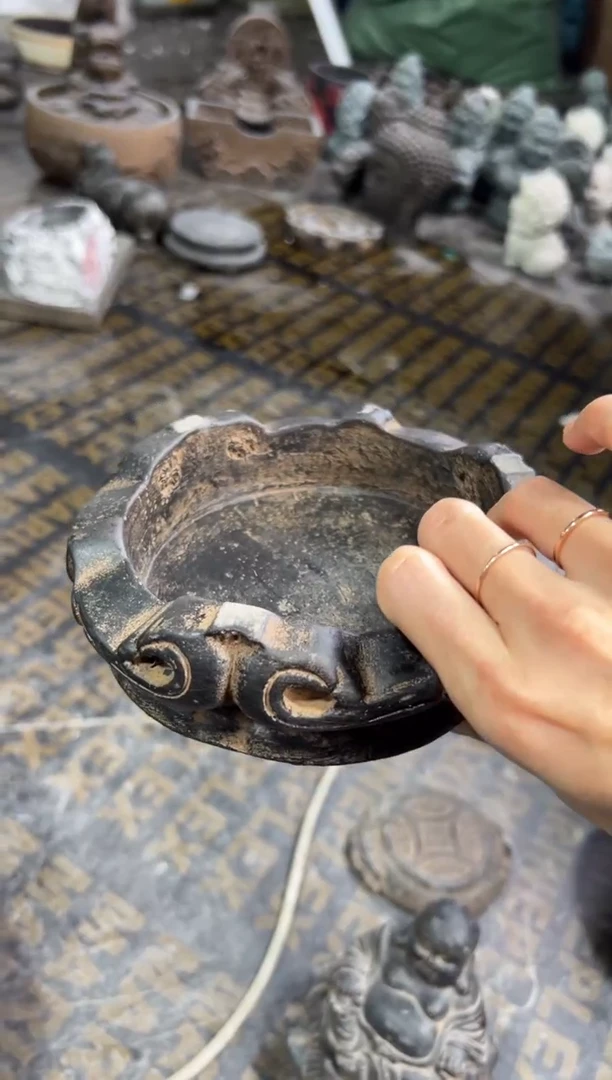 陶土【火山泥】金箍坛底座
