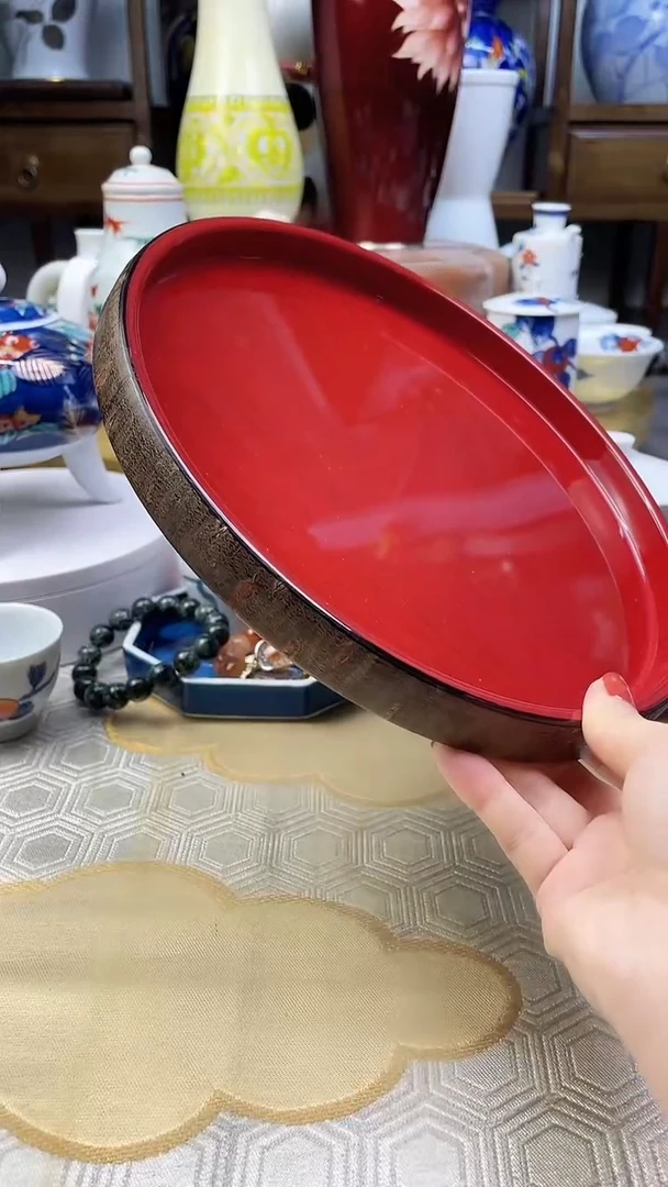 【闪购商品】盘日产实木樱皮盘