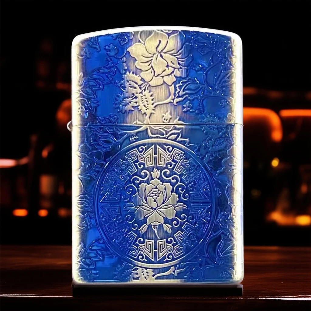 熏银烤蓝牡丹花煤油机（不赠送煤油）