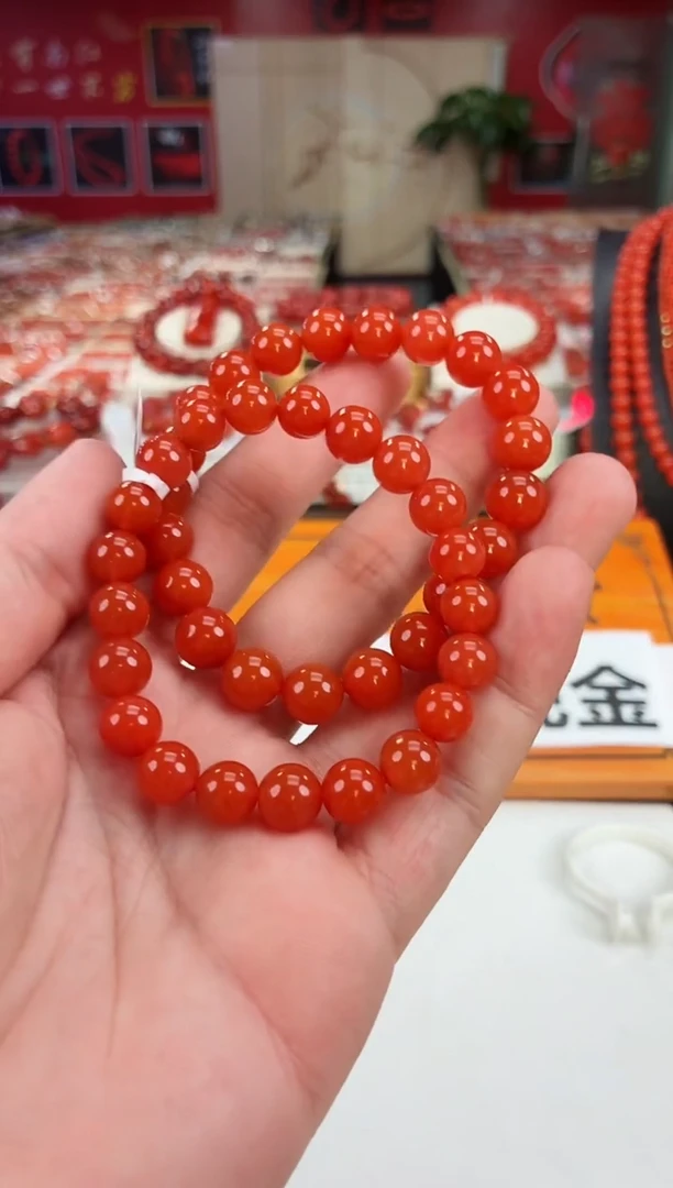 南红玛瑙滴水洞手串9+未镶嵌（多样式发其一）