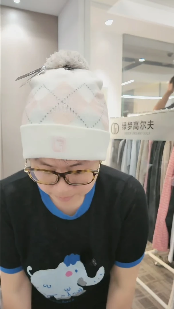 FJ-圆顶毛球帽-女士FH23BWPM-1-*-白色-FR