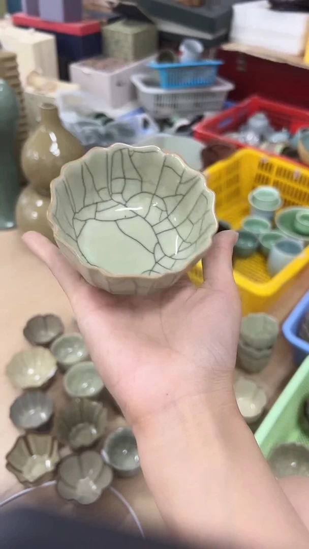 龙泉云间青瓷小米茶器